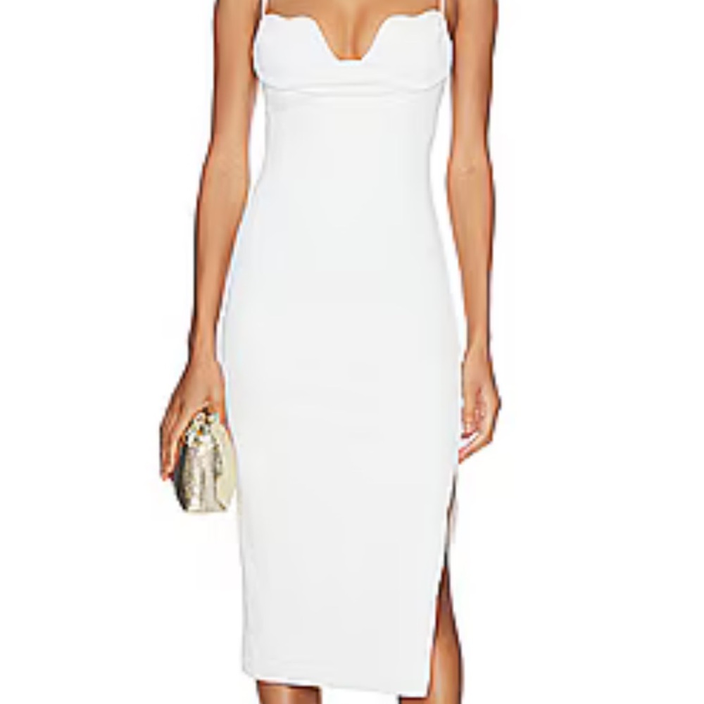 White Strapless Sweetheart Bodycon Dress worn once